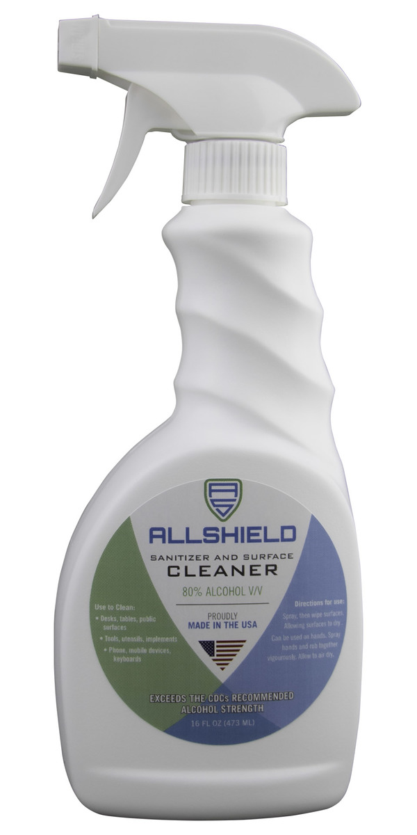 Picture of Allshield 5036754 16 oz Spray Bottle Hand Sanitizer - Master Pack 12