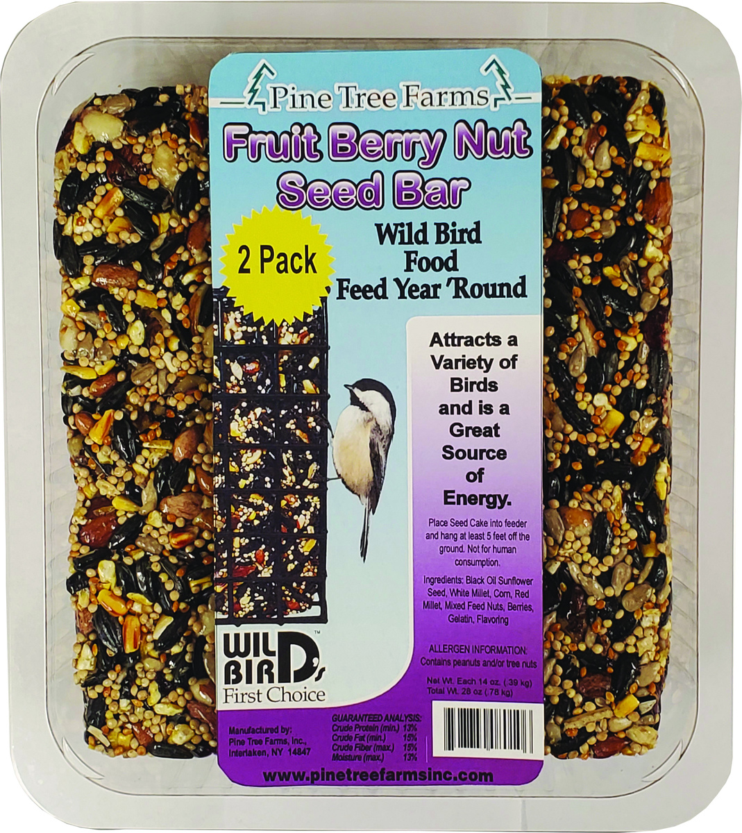 Picture of Pine 601092 14 oz Fruit Berry Nut Seed Bars - Pack of 2