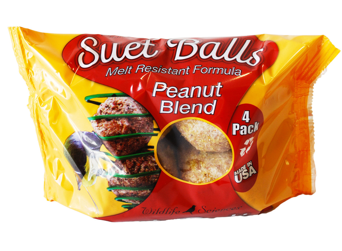 Picture of Wildlife Sciences 313918 434 16 oz MP6 Peanut Blend Suet Balls Bird Food - Pack of 4