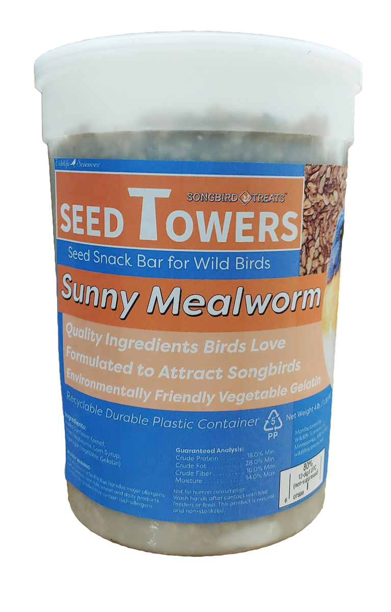 Picture of Wildlife 313906 8 oz Songbird Treat Seed Tower Sm Sunny Mealworm Mp12 Bird Food
