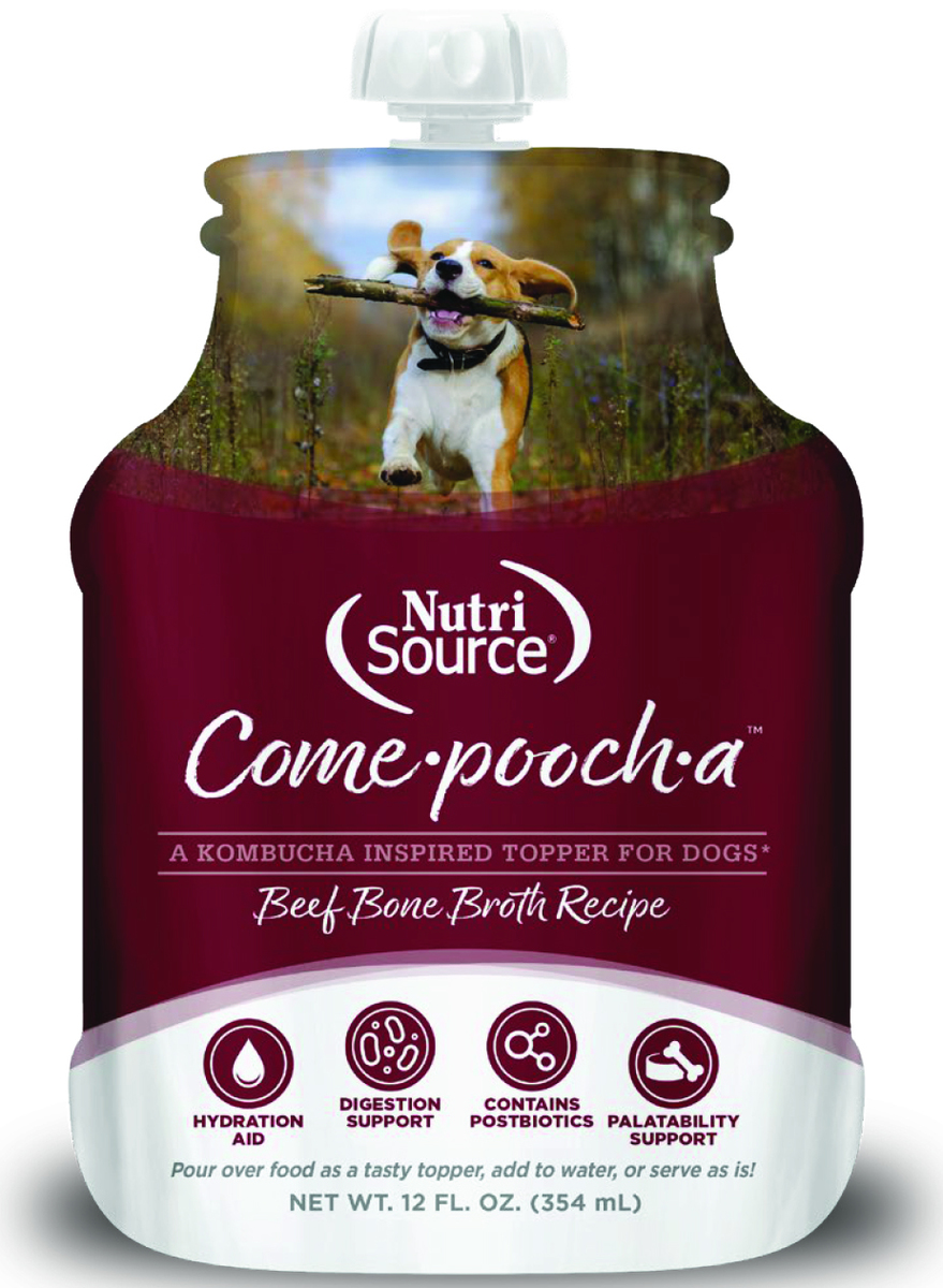 Picture of Nutri Source 124391 12 oz Come Pooch-A Broth Beef Recipe Dog Food - Pack of 12