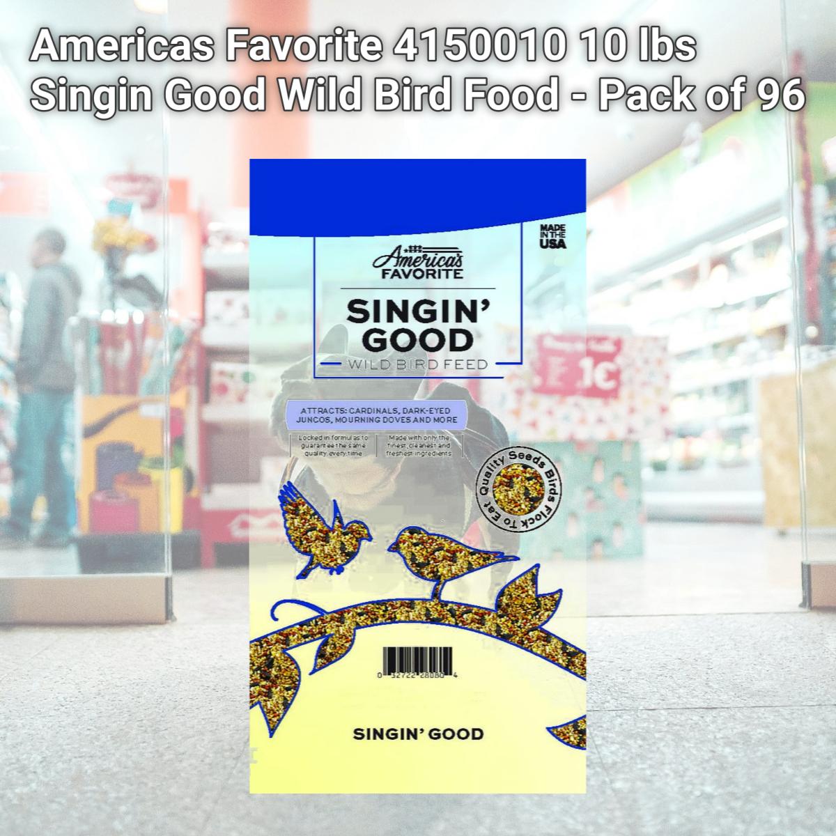 Picture of Americas Favorite 4150010 10 lbs Singin Good Wild Bird Food - Pack of 96
