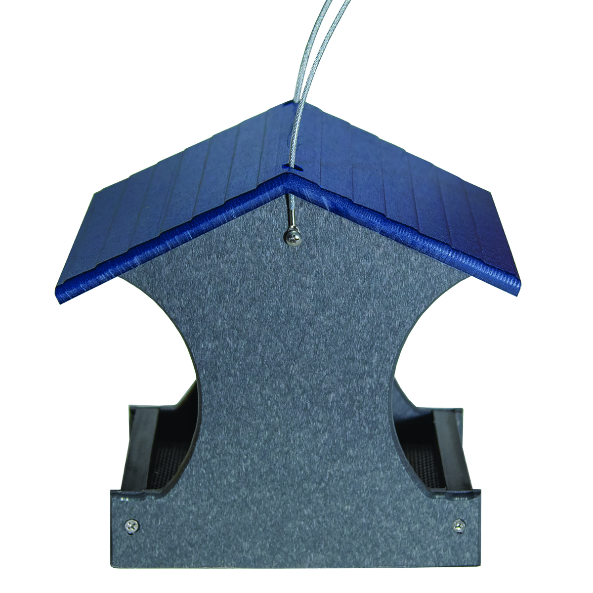 Picture of Americas Favorite 556104 7.56 x 9.96 x 8.04 in. MP60 HF Blue & Gray Small Hopper Brid Feeder