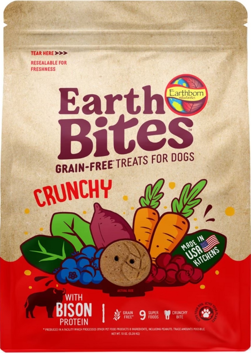 Picture of Earthborn Holistic 8656540 1610037 2 lbs MP6 Earthbites Crunchy Bison & Pumpkin Recipe Dog Treats - Pack of 6