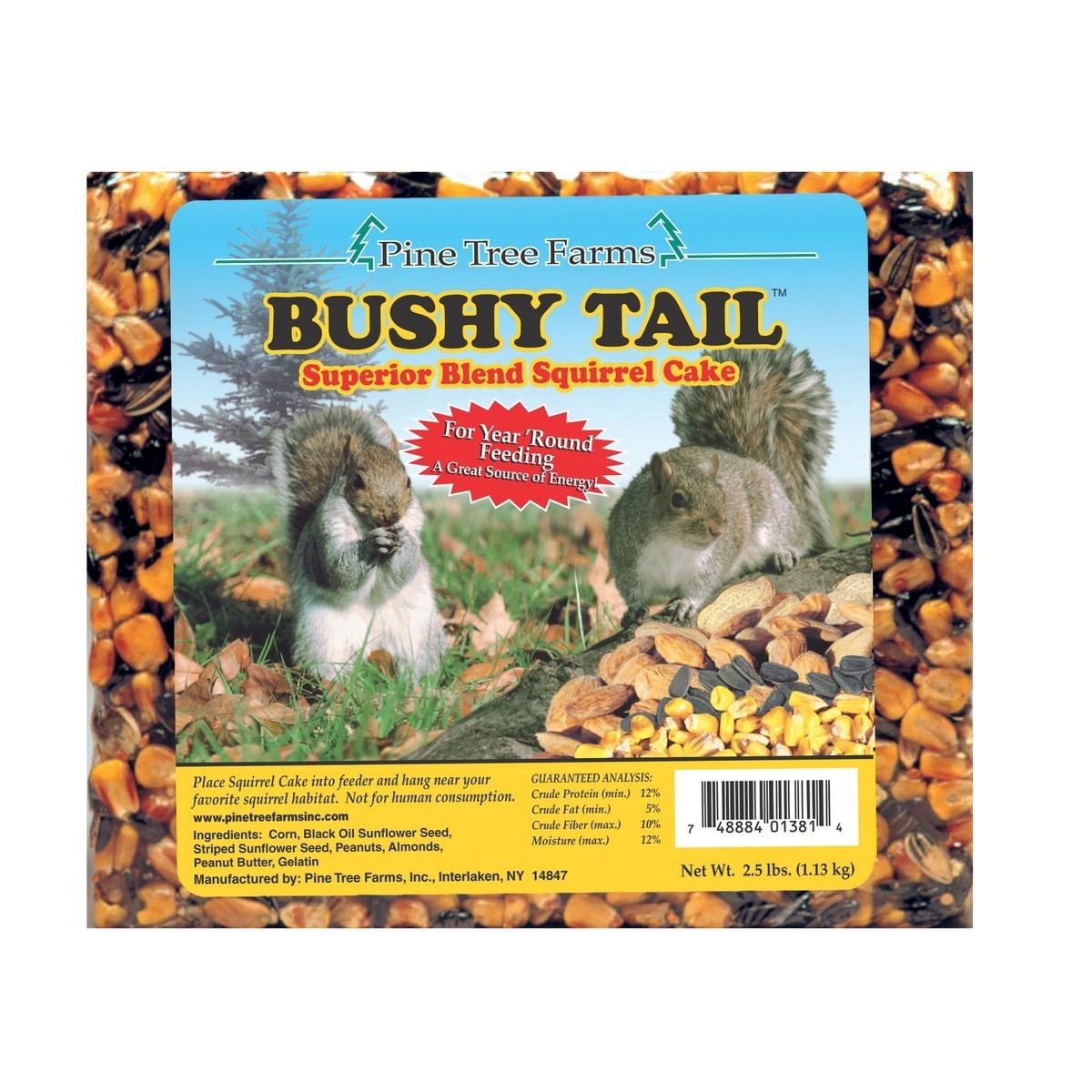Picture of Pine Tree Farms 601381 MP8 2 lbs Bushy Tail Squirrel Cake - Pack of 8
