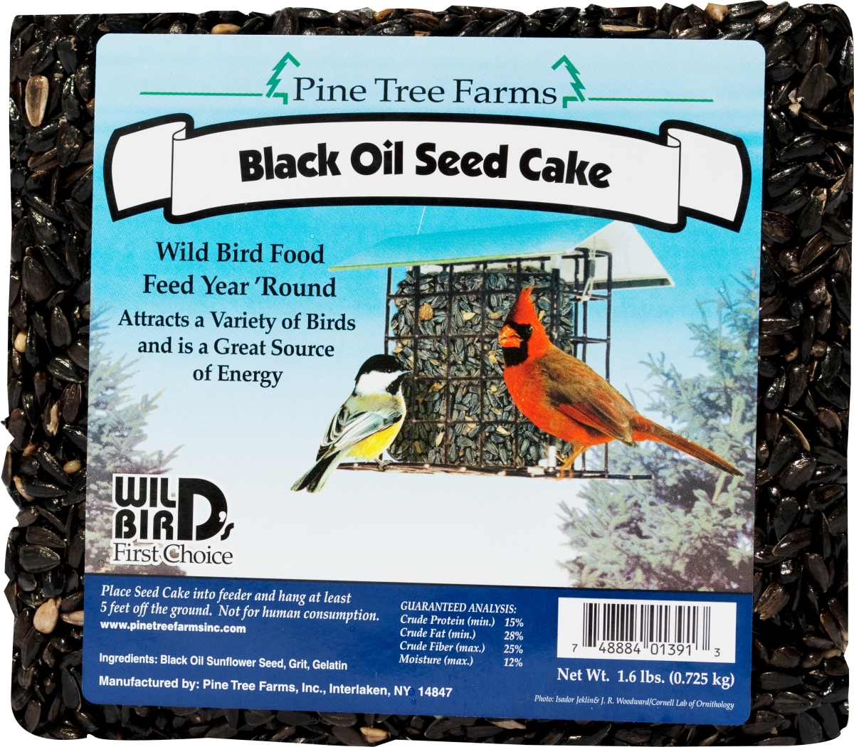 Picture of Pine Tree Farms 601391 1.75 lbs Oil Sunflower Seed Cake&#44; Black - Pack of 8