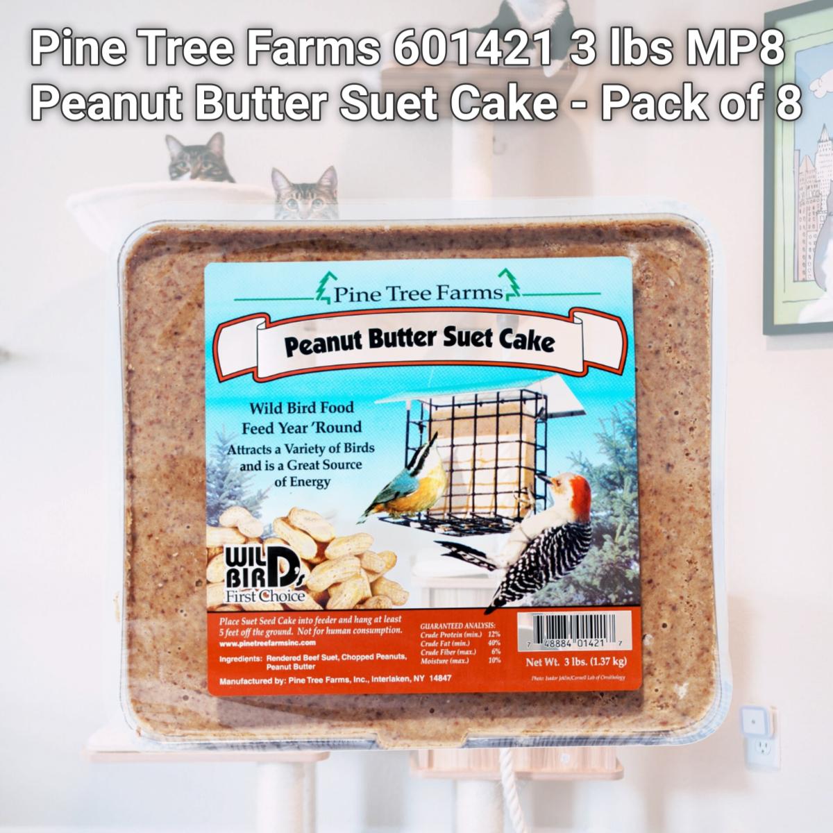 Picture of Pine Tree Farms 601421 3 lbs MP8 Peanut Butter Suet Cake - Pack of 8