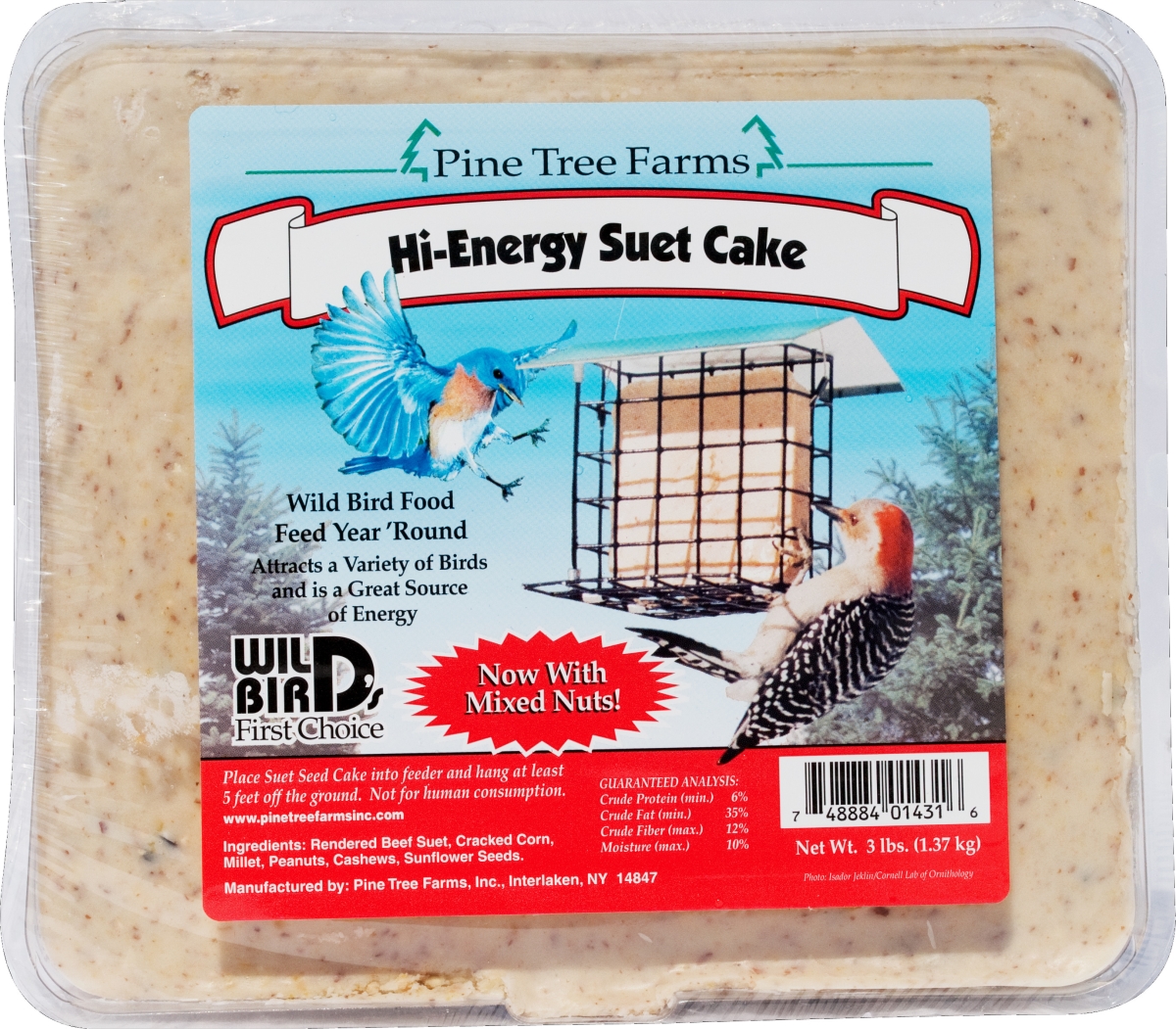 Picture of Pine Tree Farms 601431 3 lbs MP8 High Energy Suet Cake - Pack of 8