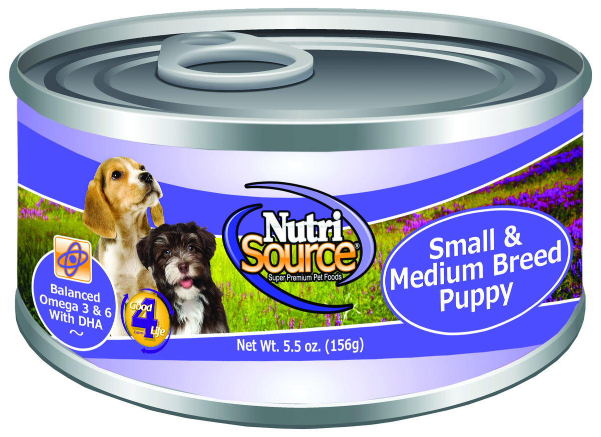 Picture of Nutri Source 124356 94000 5.5 oz MP12 Small & Medium Puppy Chicken&#44; Rice Dog Food - Pack of 12