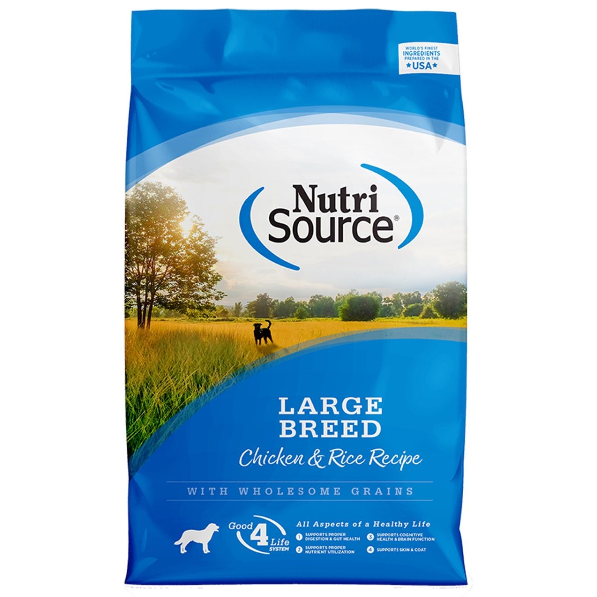 Picture of Nutri Source 872260 26102 26 lbs MP70 Large Breed Adult Chicken, Rice 23-14 lbs Dog Food