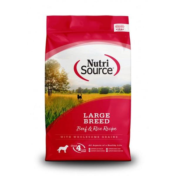 Picture of Nutri Source 872258 26810 26 lbs MP70 Large Breed Beef, Rice 22-13 lbs Dog Food