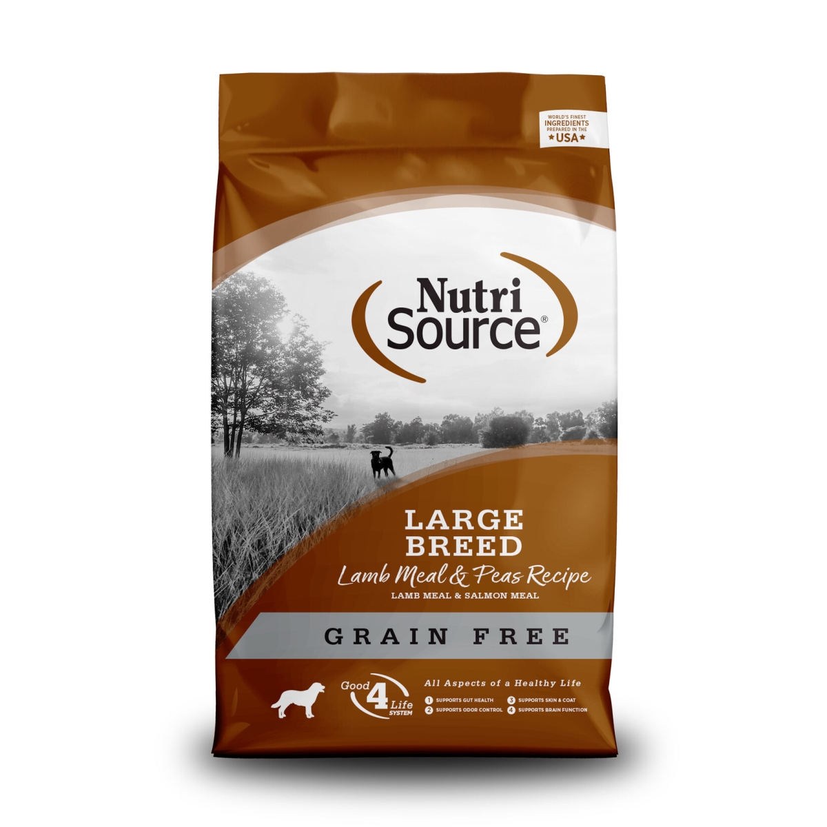 Picture of Nutri Source 872243 26 lbs Grain Free Large Breed Lamb Meal & Pea 23-14 lbs Dog Food for MP70