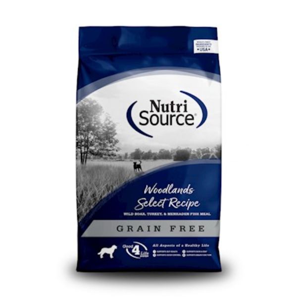 Picture of Nutri Source 872249 26 lbs Grain Free Woodlands Dry Dog Food for MP70