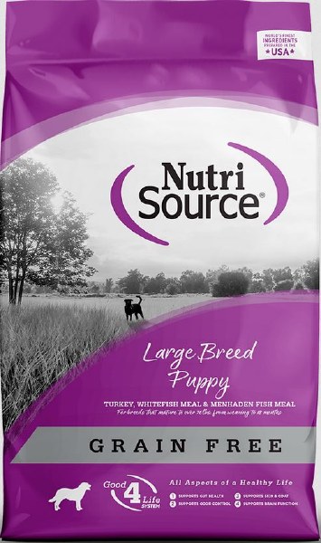 Picture of Nutri Source 872244 26 lbs Grain Free Large Breed Puppy 28-14 lbs Dog Food for MP70
