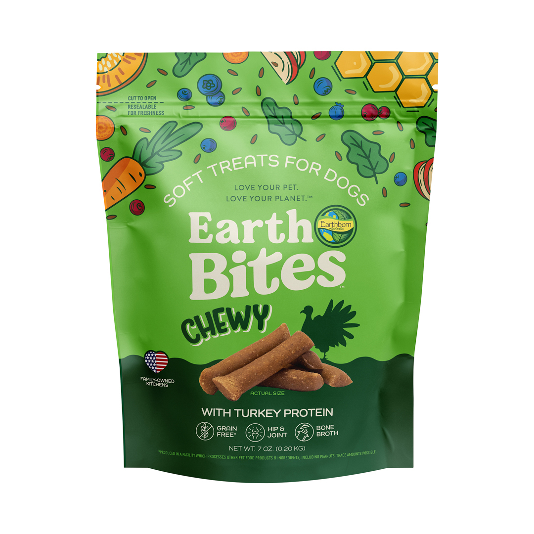 Picture of Earthborn Hollistic 248392 7 oz Earthbites Chewy Turkey Recipe Dog Treat&#44; Pack of 10