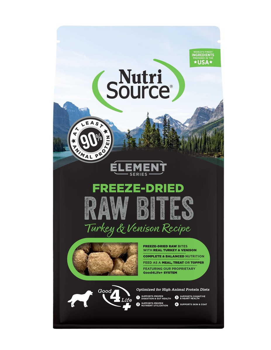 Picture of Nutri Source 807087 10 oz 30087 Element Turkey & Venison Freeze Dried MP8 Raw Bites Dog Food