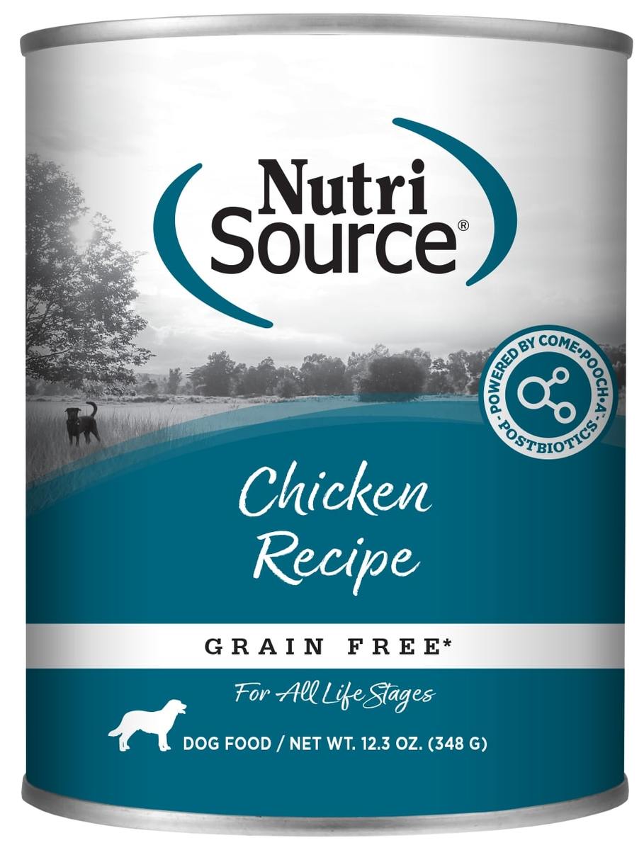 Picture of Nutrisource 872732 12.3 oz Grain Free Chicken Dog Food Cans MP12 Case - Pack of 12