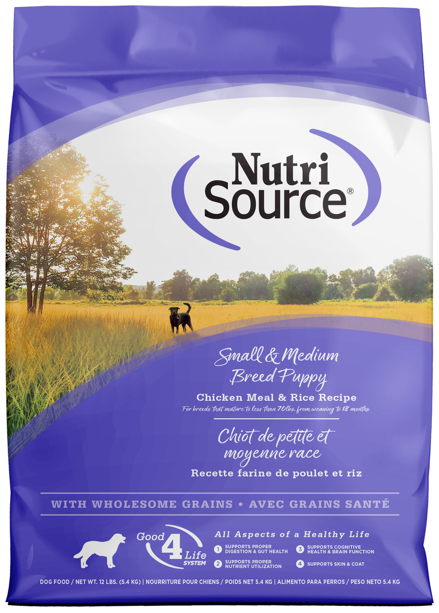 Picture of Nutrisource 125189 12 lbs 32-21 Small & Medium Breed Puppy Chicken Rice - MP80
