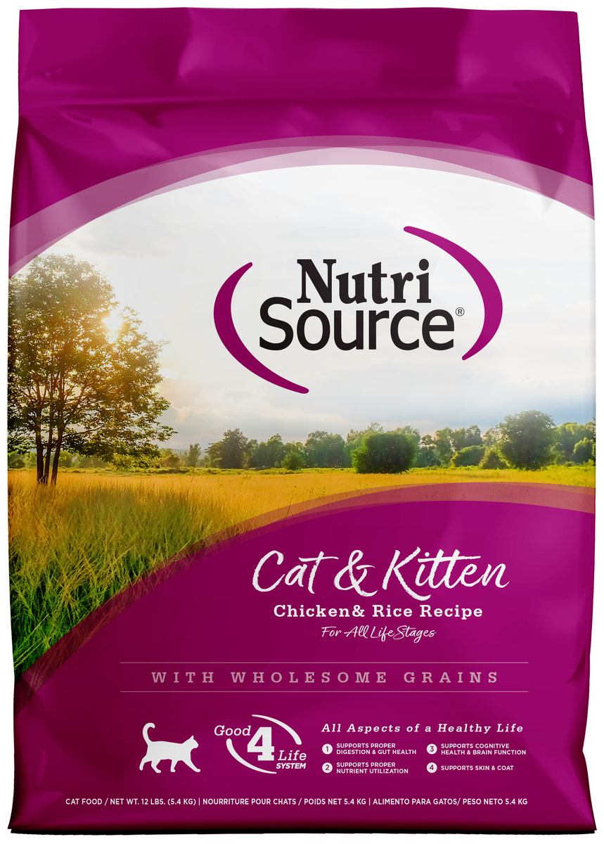 Picture of Nutri Source 125100 12 lbs Chicken & Rice Cat & Kitten Food - MP80
