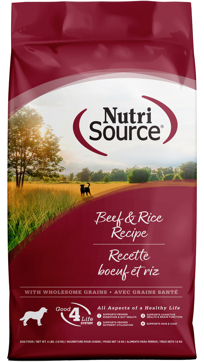 Picture of Nutri Source 125142 4 lbs Beef-Brown Rice 22-13 Dog Food - MP8