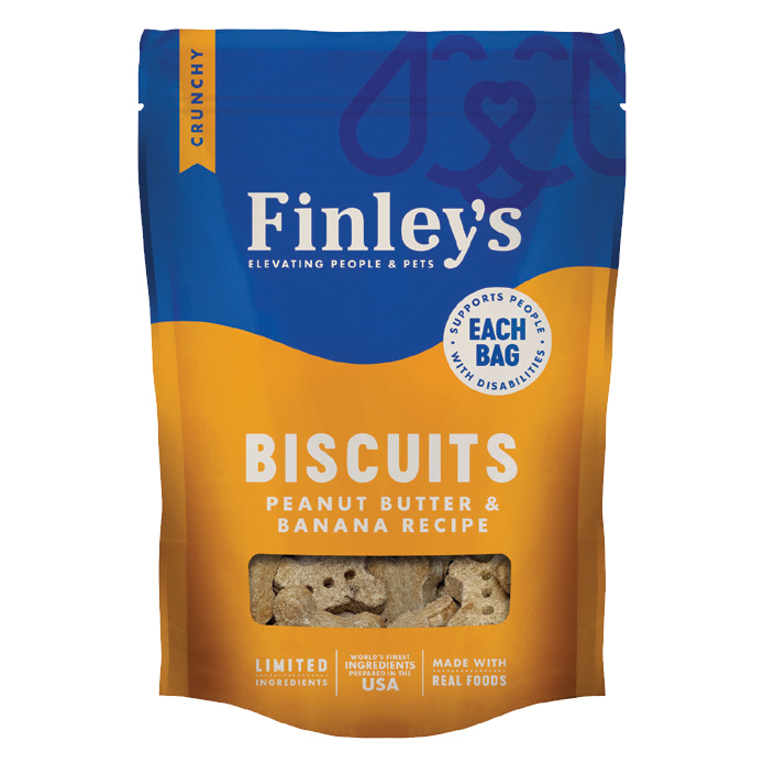 872761 6 oz All Natural Peanut Butter & Banana Biscuits MP12 Case - Pack of 12 -  FINLEYS