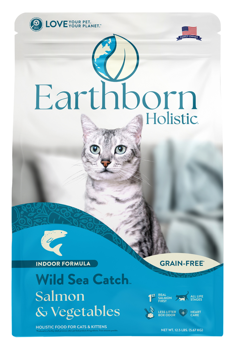 Picture of Earthborn Holistic 168403 12.5 lbs Wild Sea Catch Grain Free Dry Cat Food - MP96