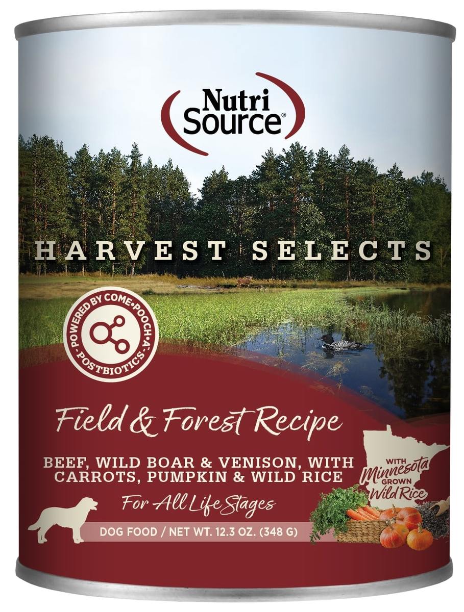 Picture of Nutrisource 872742 12.3 oz Harvest Selects Field & Forest Dog Cans MP12 Case - Pack of 12