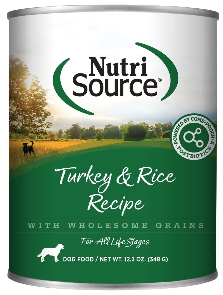 Picture of Nutrisource 872739 12.3 oz Turkey & Rice Dog Cans MP12 Case - Pack of 12