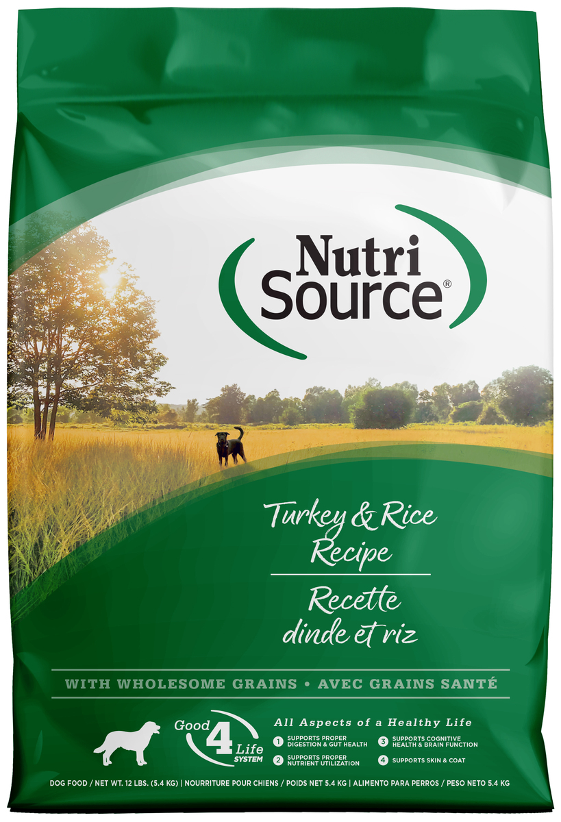 Picture of Nutri Source 125138 12 lbs Turkey Rice 26-16 Dog Food - MP80