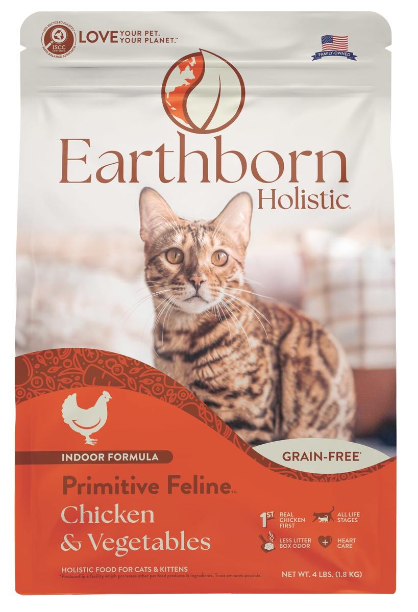 Picture of Earthborn Holistic 168402 4 lbs Grain Free Primitive Feline Cat Food - MP5