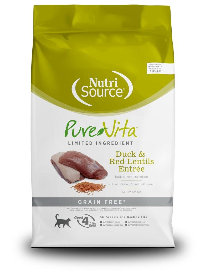 Picture of Pure Vita 125116 4 lbs Grain Free Duck & Red Lentils Cat Food - MP8