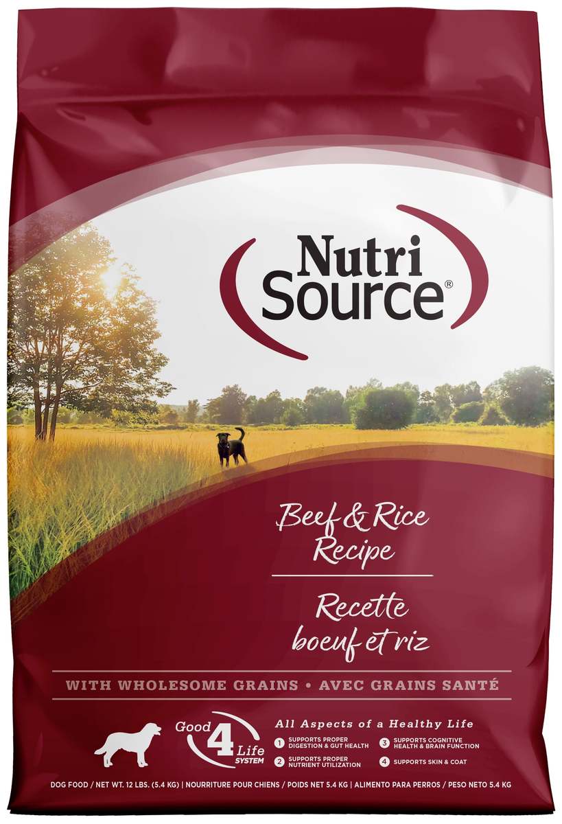 Picture of Nutri Source 125118 12 lbs Beef Brown Rice 22-13 Dog Food - MP80