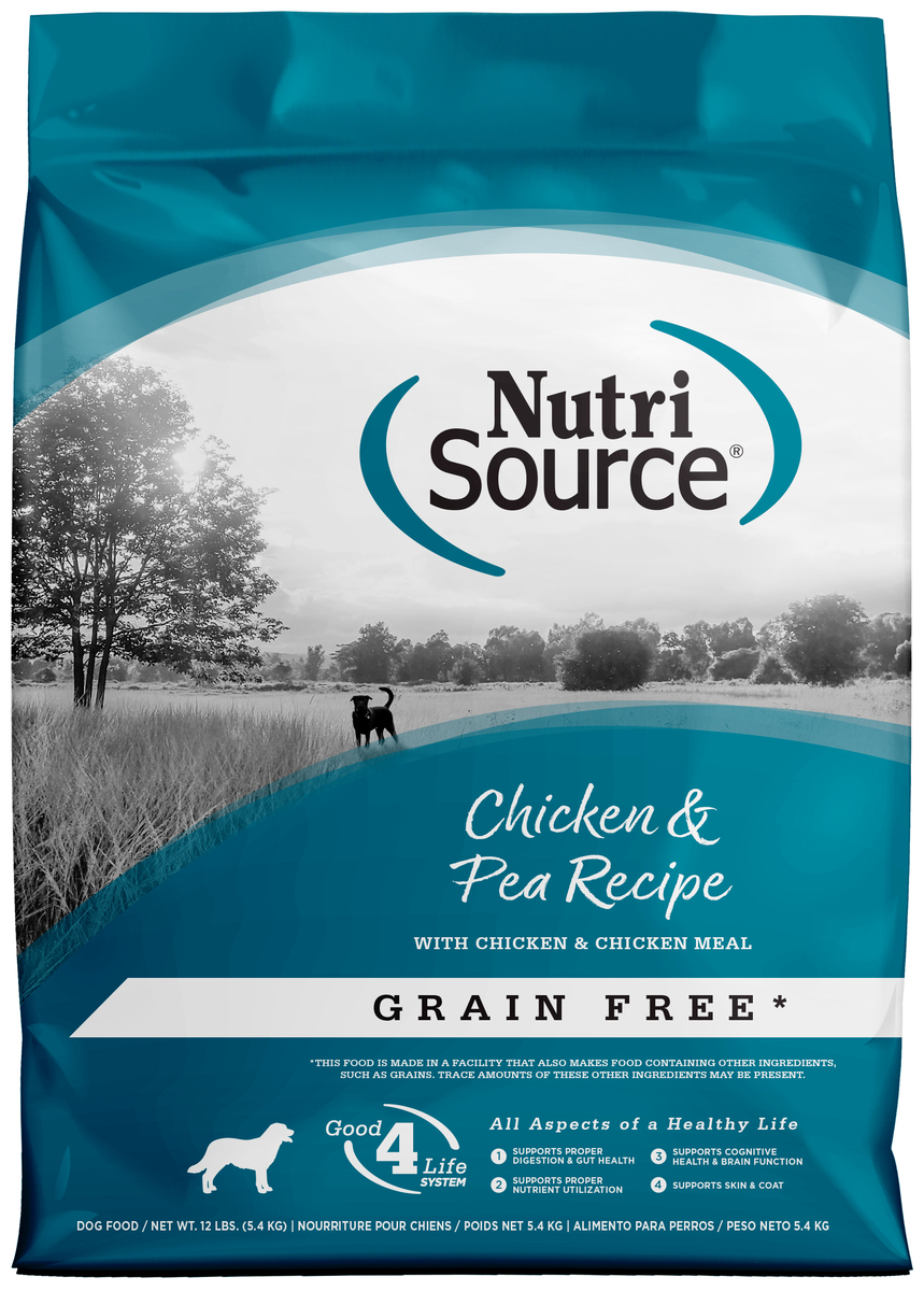 Picture of Nutri Source 125132 12 lbs Grain Free Chicken & Peas Dog Food - MP80