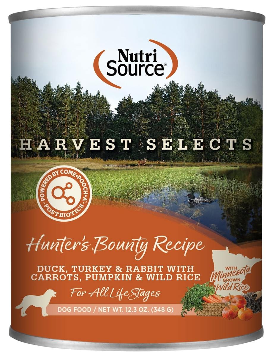 Picture of Nutrisource 872743 12.3 oz Harvest Selects Hunters Bounty Dog Cans MP12 Case - Pack of 12