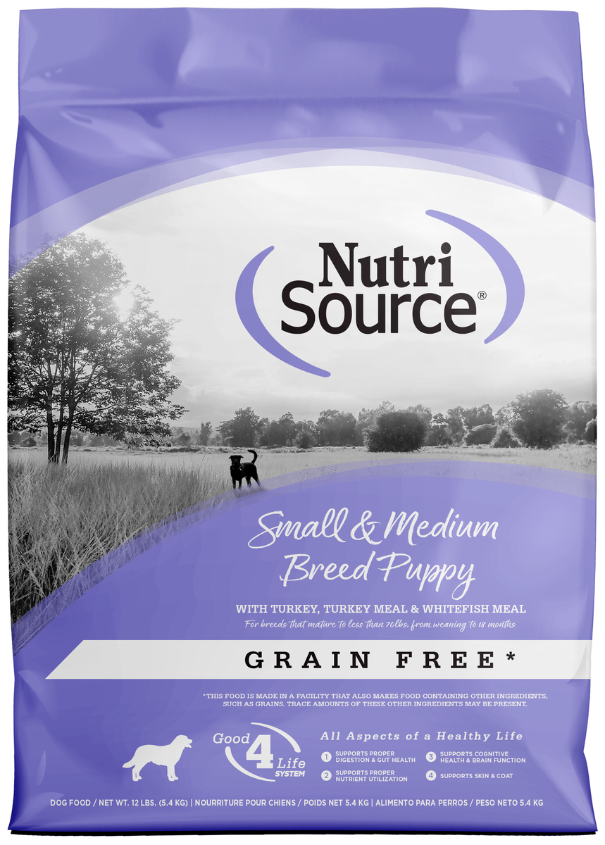 Picture of Nutri Source 125126 12 lbs Grain Free Small & Medium Breed Puppy Food MP80