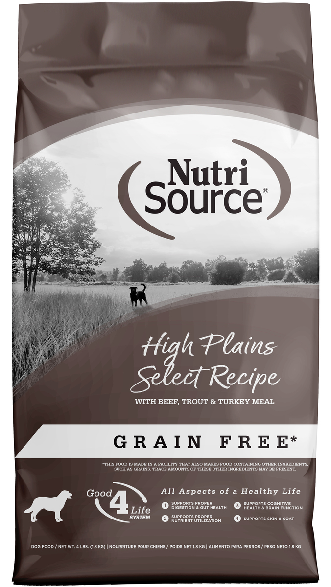 Picture of Nutri Source 125144 4 lbs 29708 MP8 Grain Free High Plain Select Dog Food