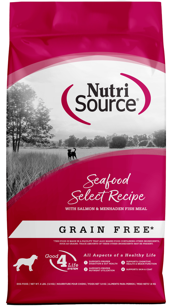 Picture of Nutri Source 125148 4 lbs Grain Free Seafood Select Dog Food - MP8