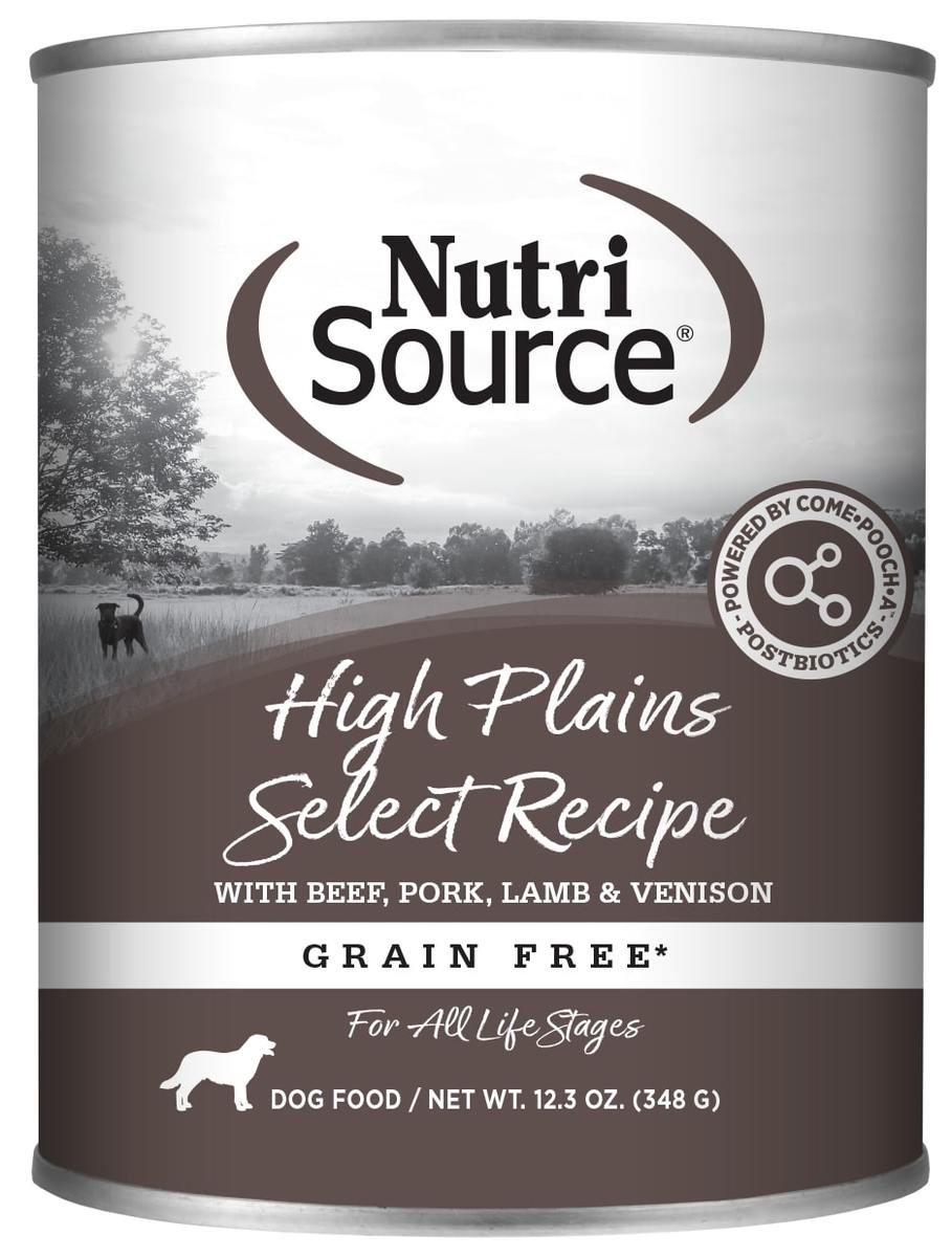 Picture of Nutrisource 872734 12.3 oz Grain Free High Plains Select Dog Food Cans MP12 Case - Pack of 12