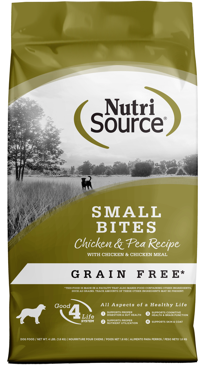 Picture of Nutri Source 125151 4 lbs Grain Free Small Bites Chicken & Peas Dog Food - MP8