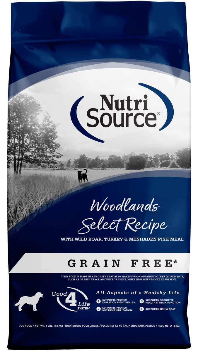 Picture of Nutri Source 125156 4 lbs Grain Free Woodland Select Dog Food - MP8