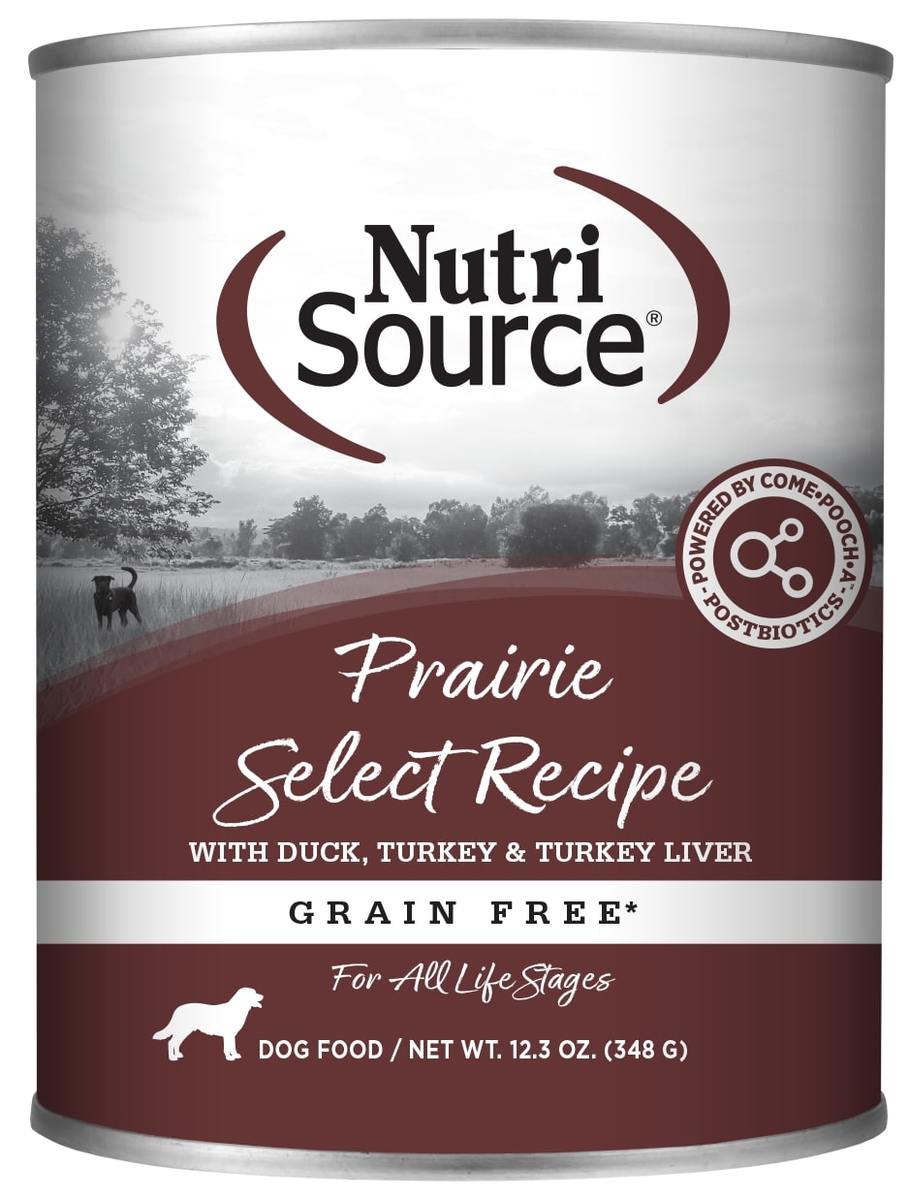 Picture of Nutrisource 872735 12.3 oz Grain Free Prairie Select Dog Food Cans MP12 Case - Pack of 12