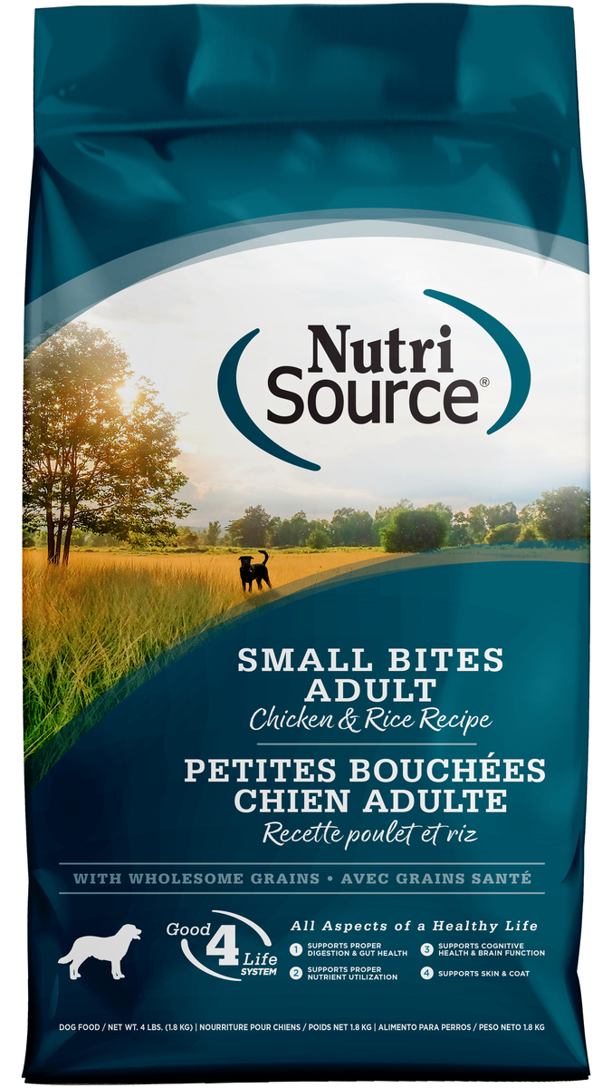 Picture of Nutri Source 125160 4 lbs Small Bites Adult Chicken & Rice Dog Food - MP8