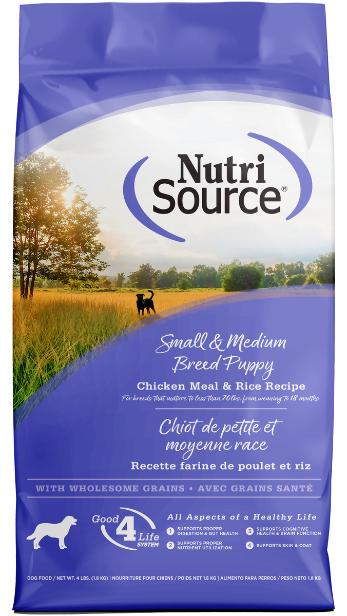 Picture of Nutrisource 125188 4 lbs Small & Medium Breed Chicken Rice Puppy Food - 32-21 MP8