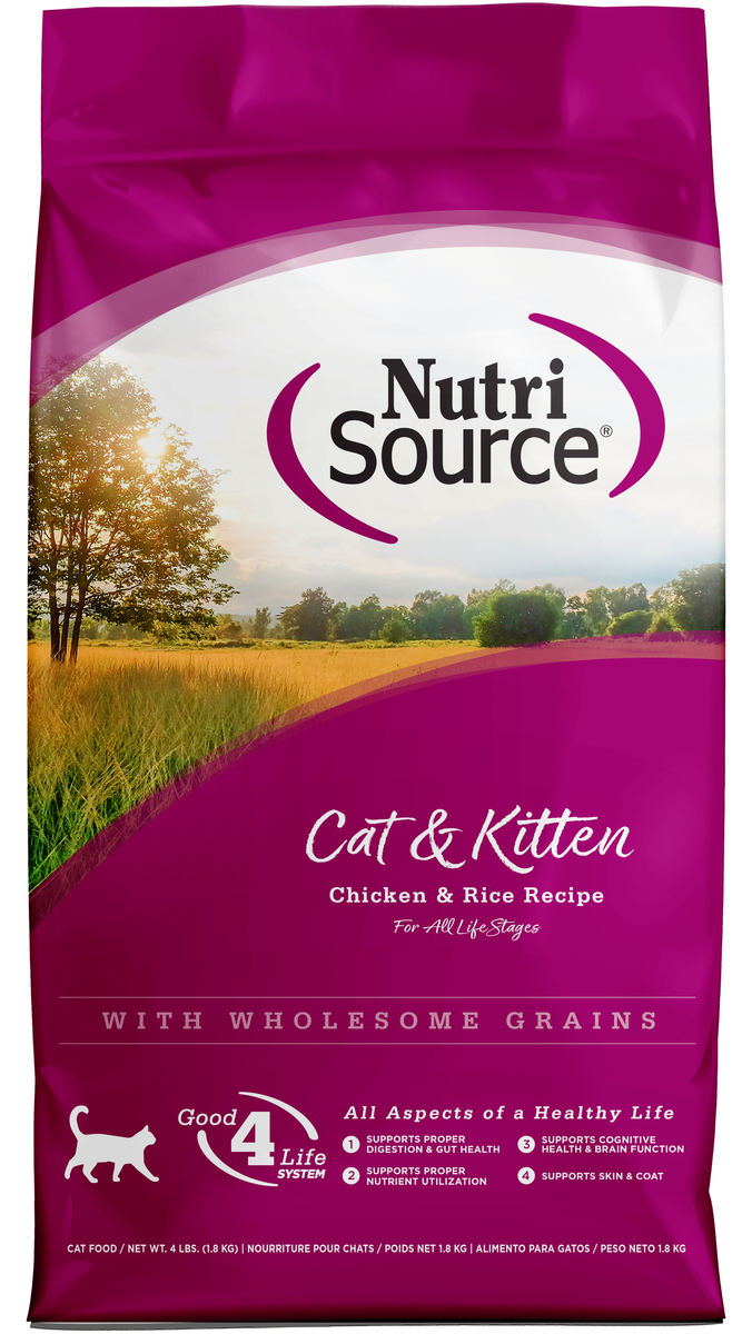 Picture of Nutri Source 125106 4 lbs Chicken & Rice Cat & Kitten Food - MP8