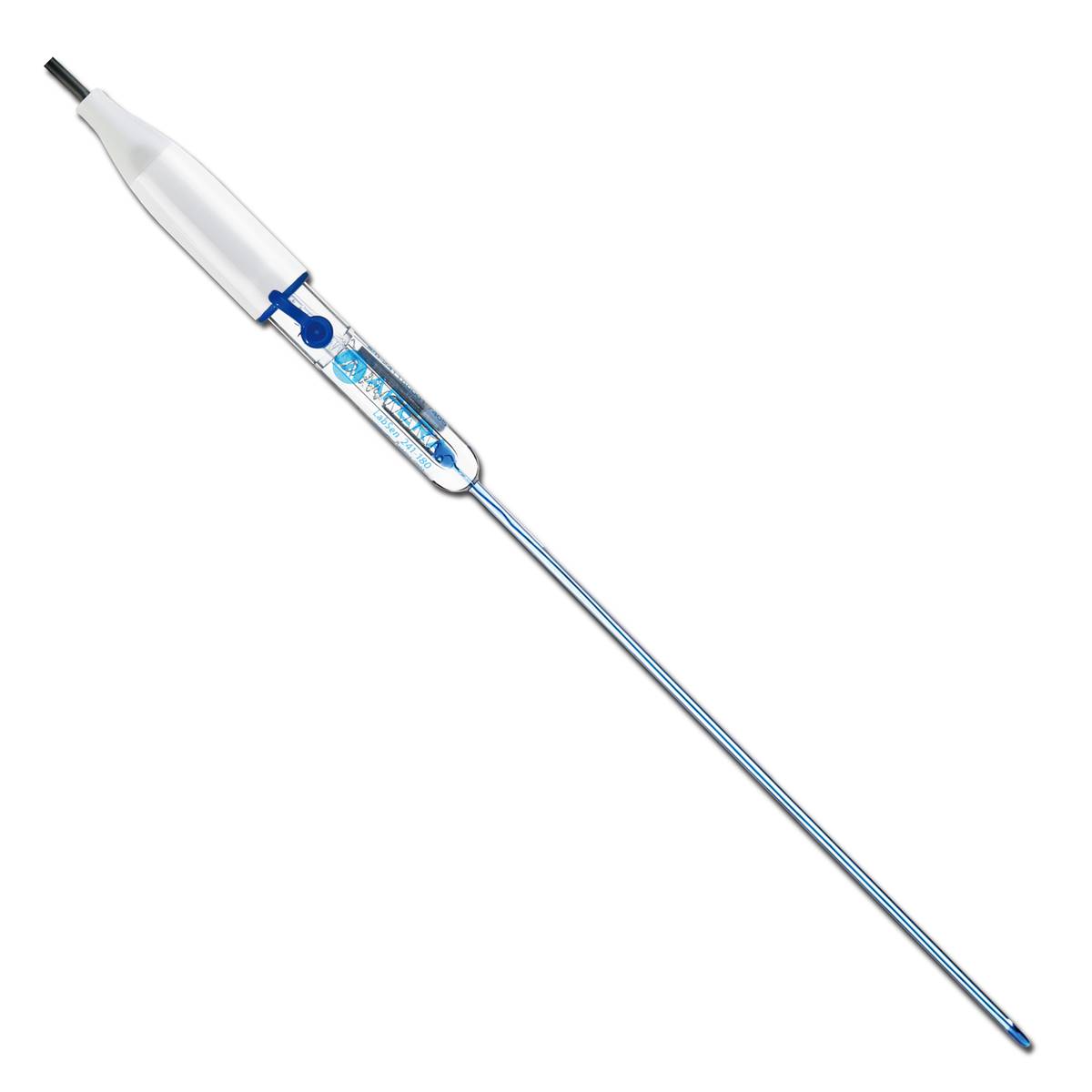 Picture of Apera Instruments LabSen 241-180 3 mm Dia. x 180 mm Glass Body pH Electrode with 3 ft. Cable for NMR Tubes