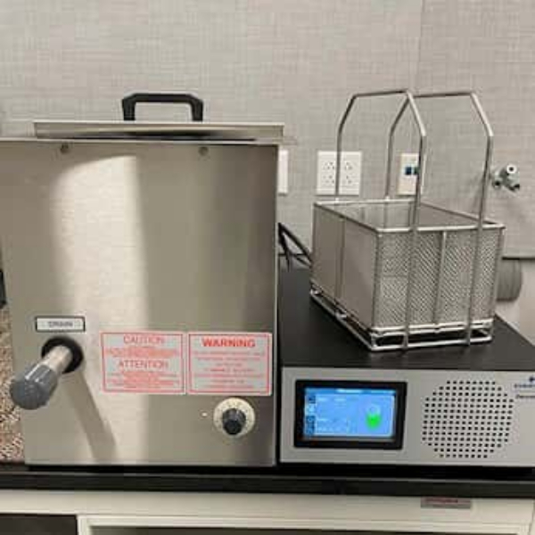 101-908-201 5 gal 40kHz Chrome Plated Bottom Heated Transducer Cleaning Tank with GCX Generator