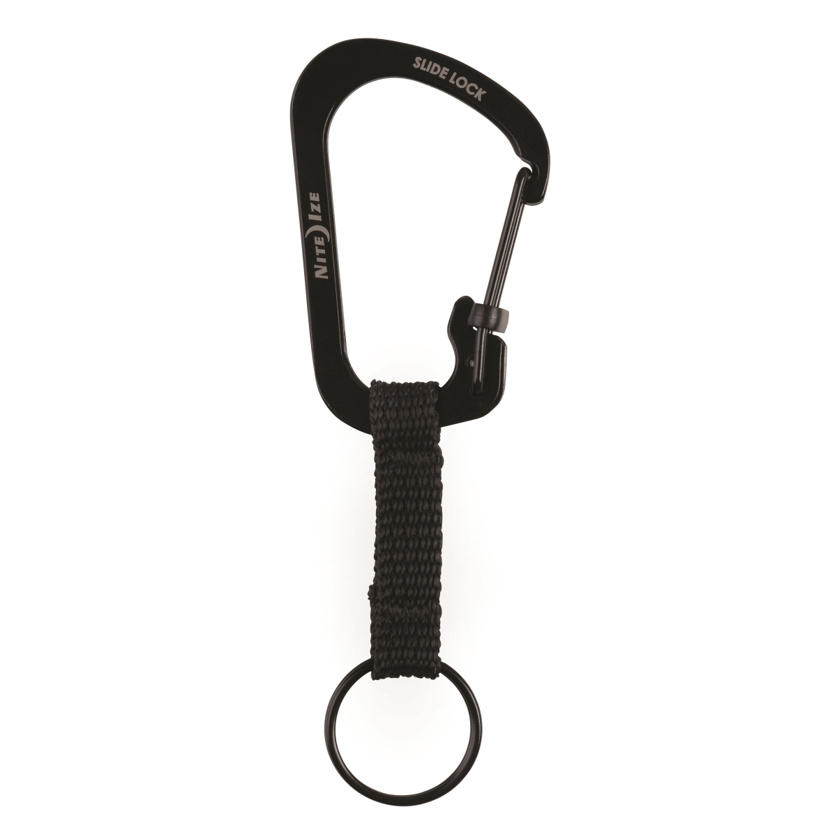 Nite Ize NIT-CSLW3-01-R6 2019 Slidelock Stainless Steel Key Ring, Black