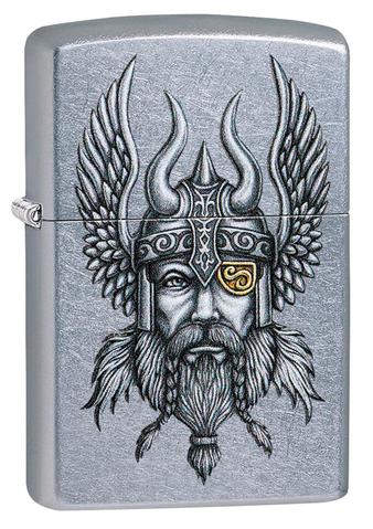 One Eyed Viking Lighter - Street Chrome - Windproof Design