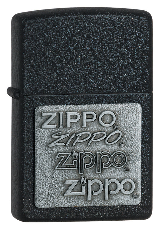 2019 Crackle Pewter Emblem Lighter, Black
