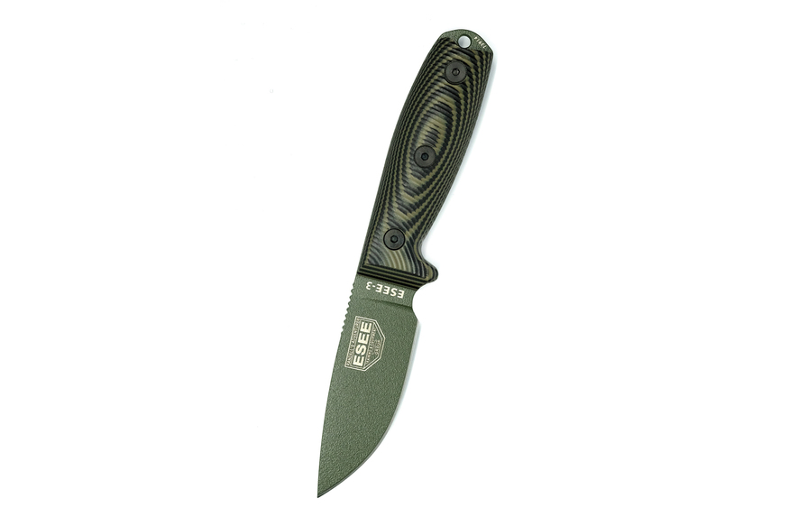 Picture of Esee Knives ESE-3PMOD-003 2020N 3 Blade G-10 3D Handle with Black Sheath&#44; OD Green & Black